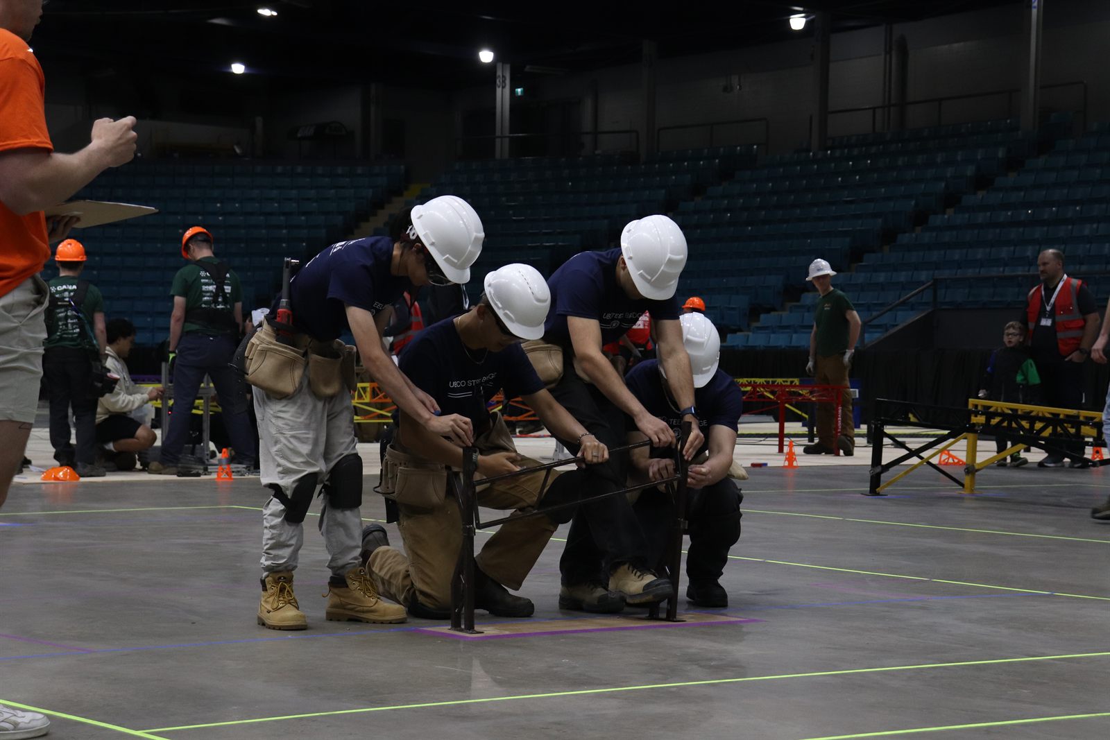 The team assembling the bridge