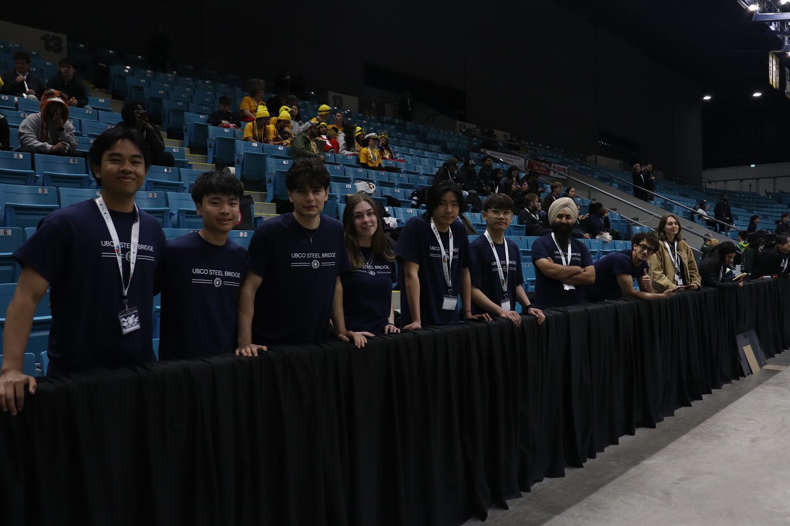 UBCO Steel Bridge team at the CNSBC 2026 competition arena